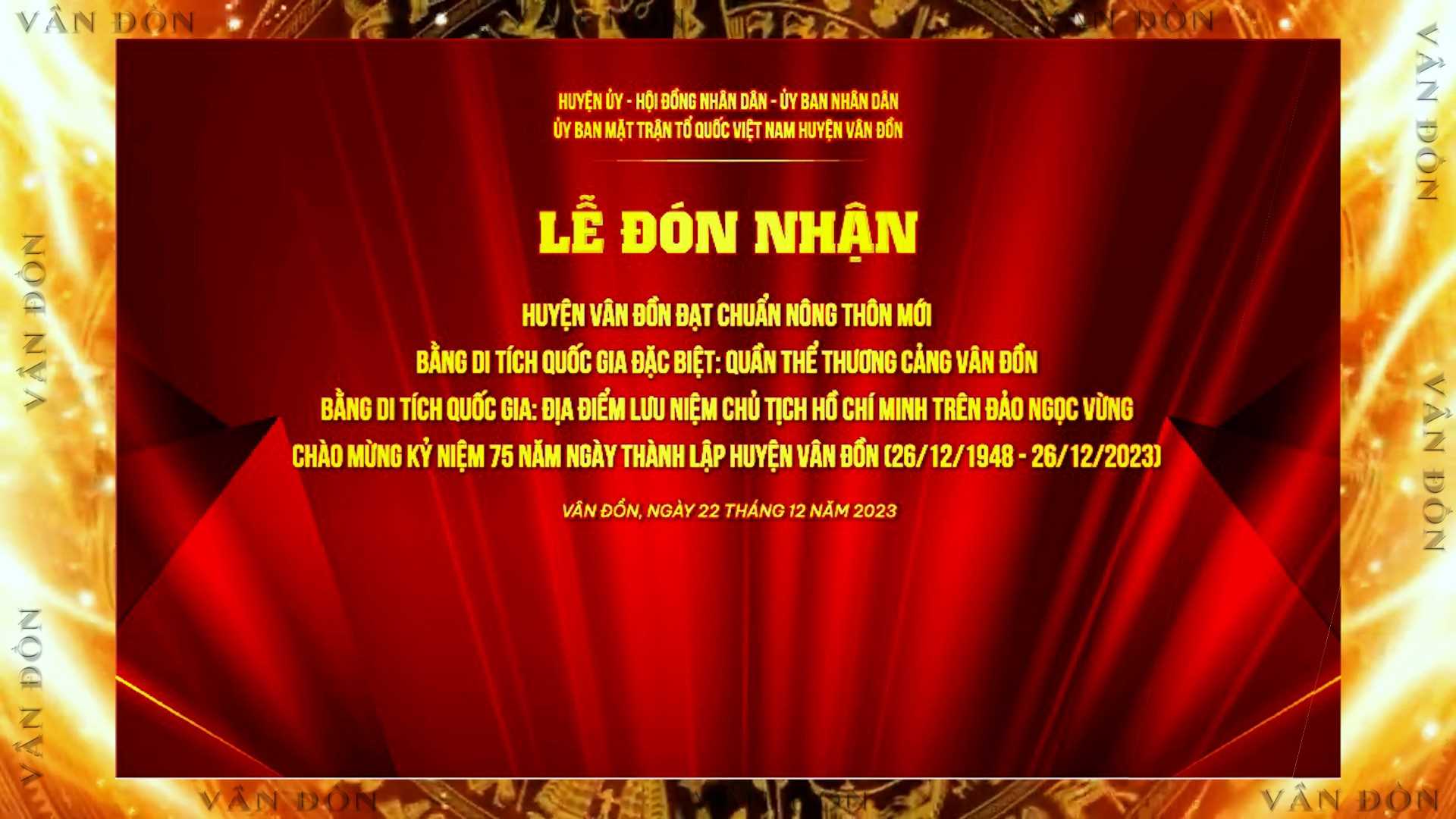 Chào mừng kỷ niệm 75 năm Ngày thành lập huyện Vân Đồn