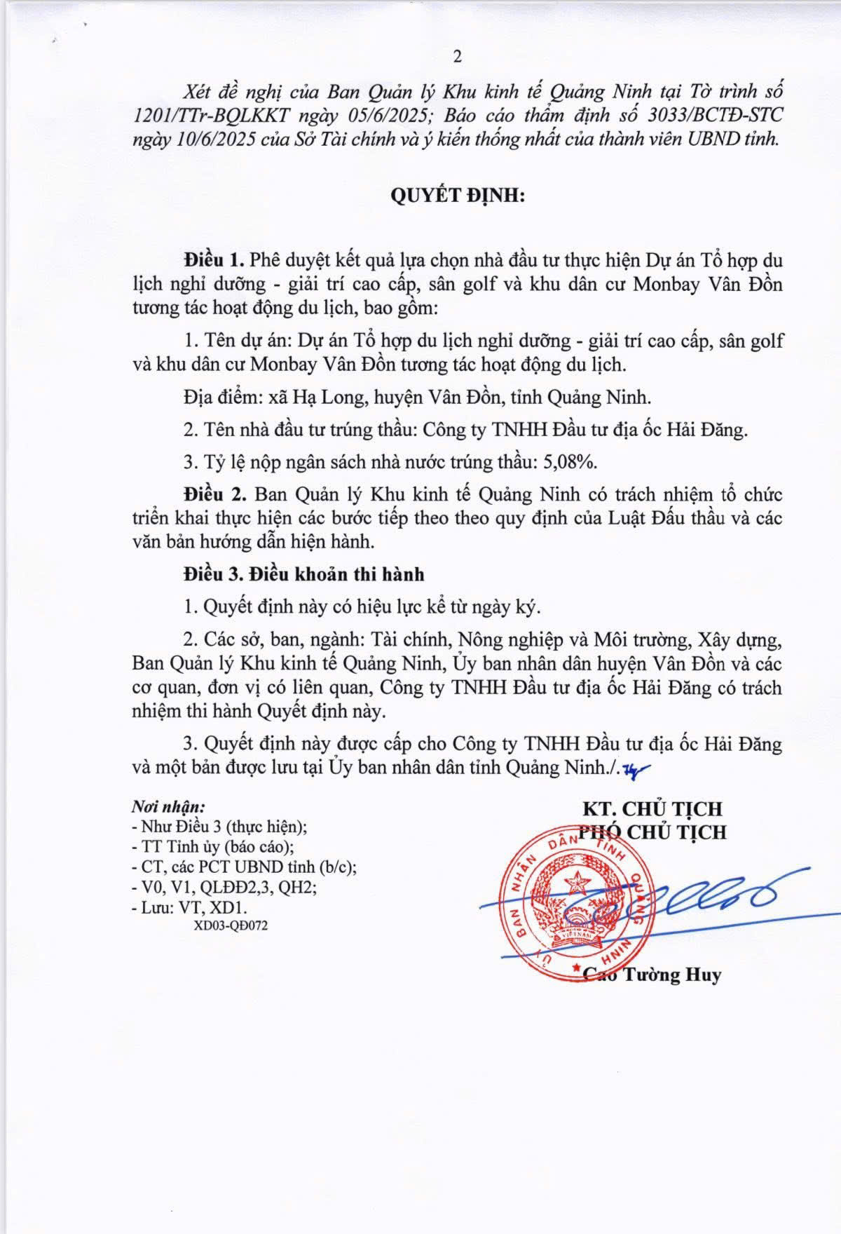 Quy hoạch tổ hợp nghỉ dưỡng Mon Bay Vân Đồn