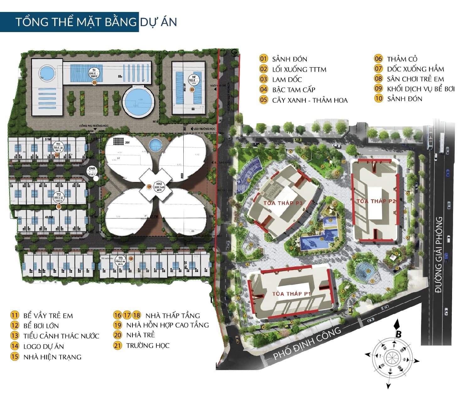 Mặt bằng The Queen 360 Giải Phóng