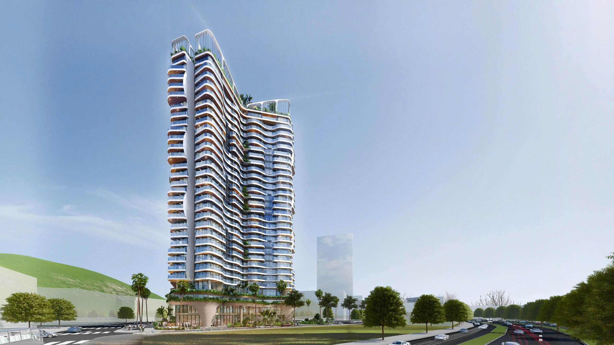 Phối cănh toà Vân Bay Phương Đông Vân Đồn
