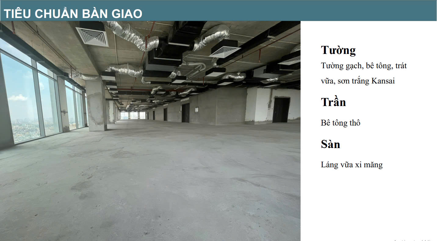 Tiêu chuẩn bàn giao Vinaconex Diamond Tower