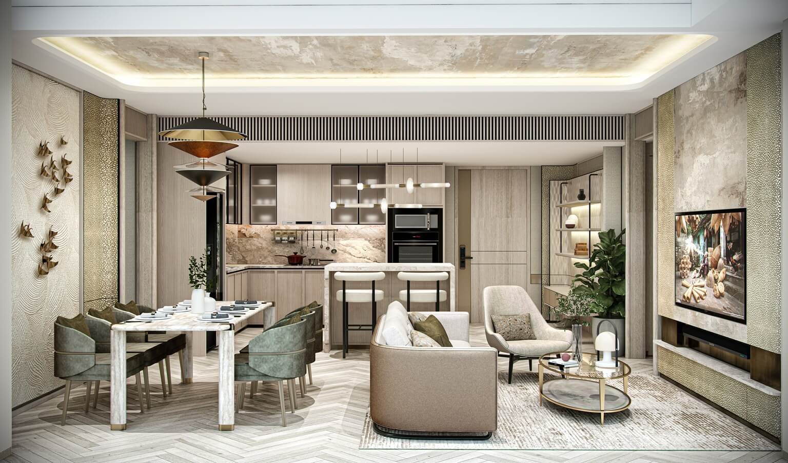 Nội thất mẫu căn hộ tại Diamond Light