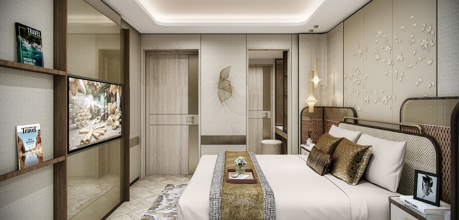 Phòng ngủ tại căn hộ Diamond Light