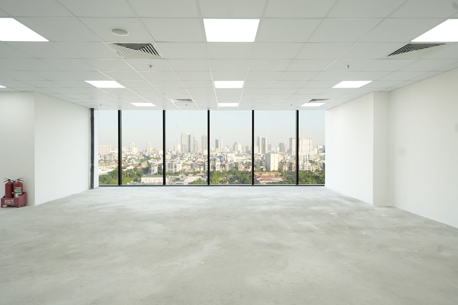 Bàn giao cơ bản ô sàn văn phòng Rox Tower 136 Hồ Tùng Mậu