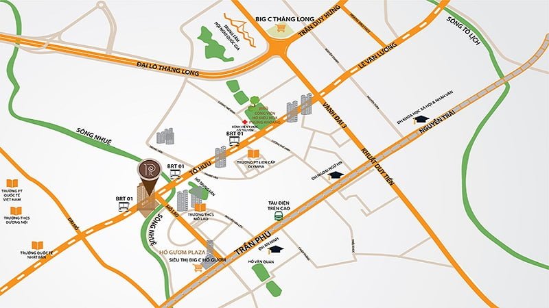 Vị trí dự án Roman Plaza Tố Hữu