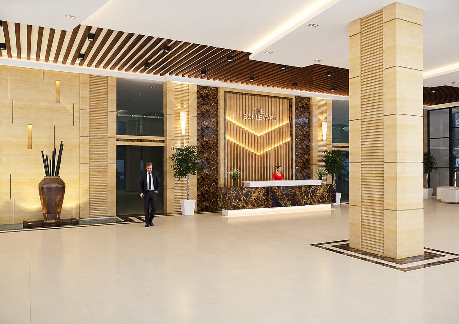Sảnh lễ tân dự án