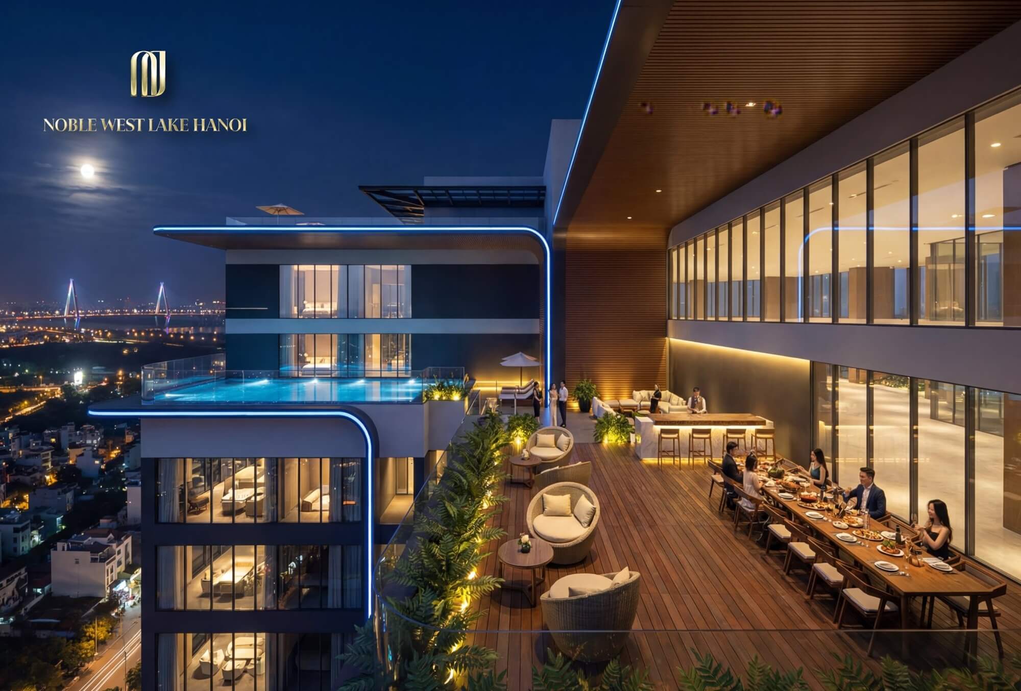 Sky Bar và Sky Pool tại dự án