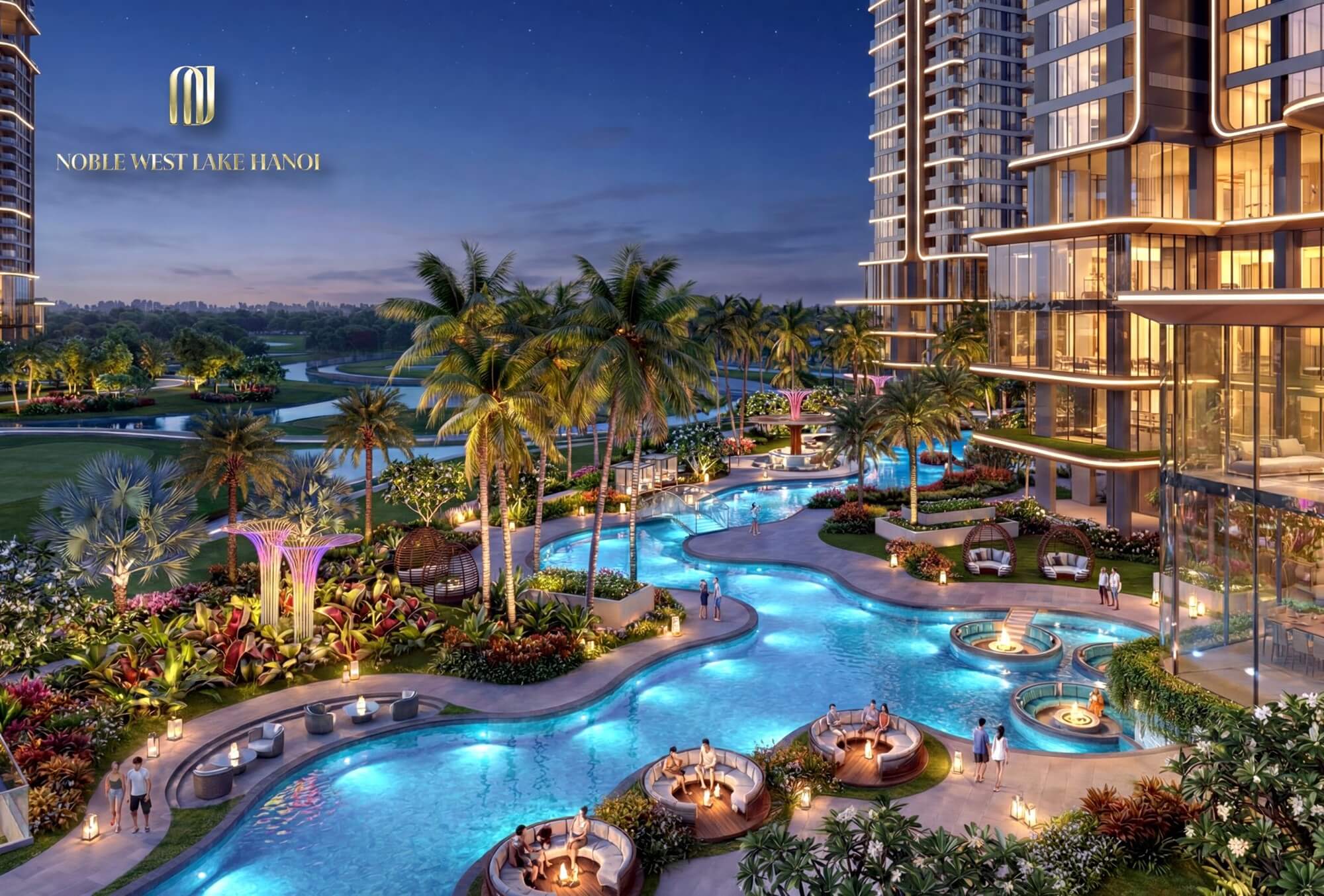 Biển hồ nước mặn 7.200m² tại dự án