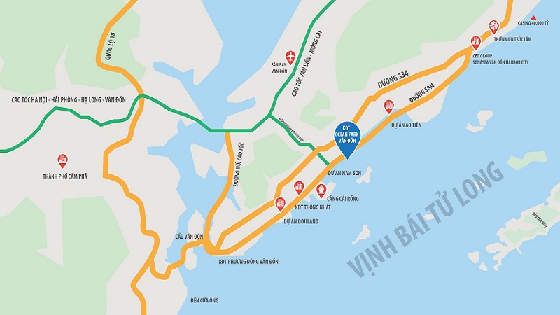 Vị trí dự án khu đô thị Ocean Park Vân Đồn