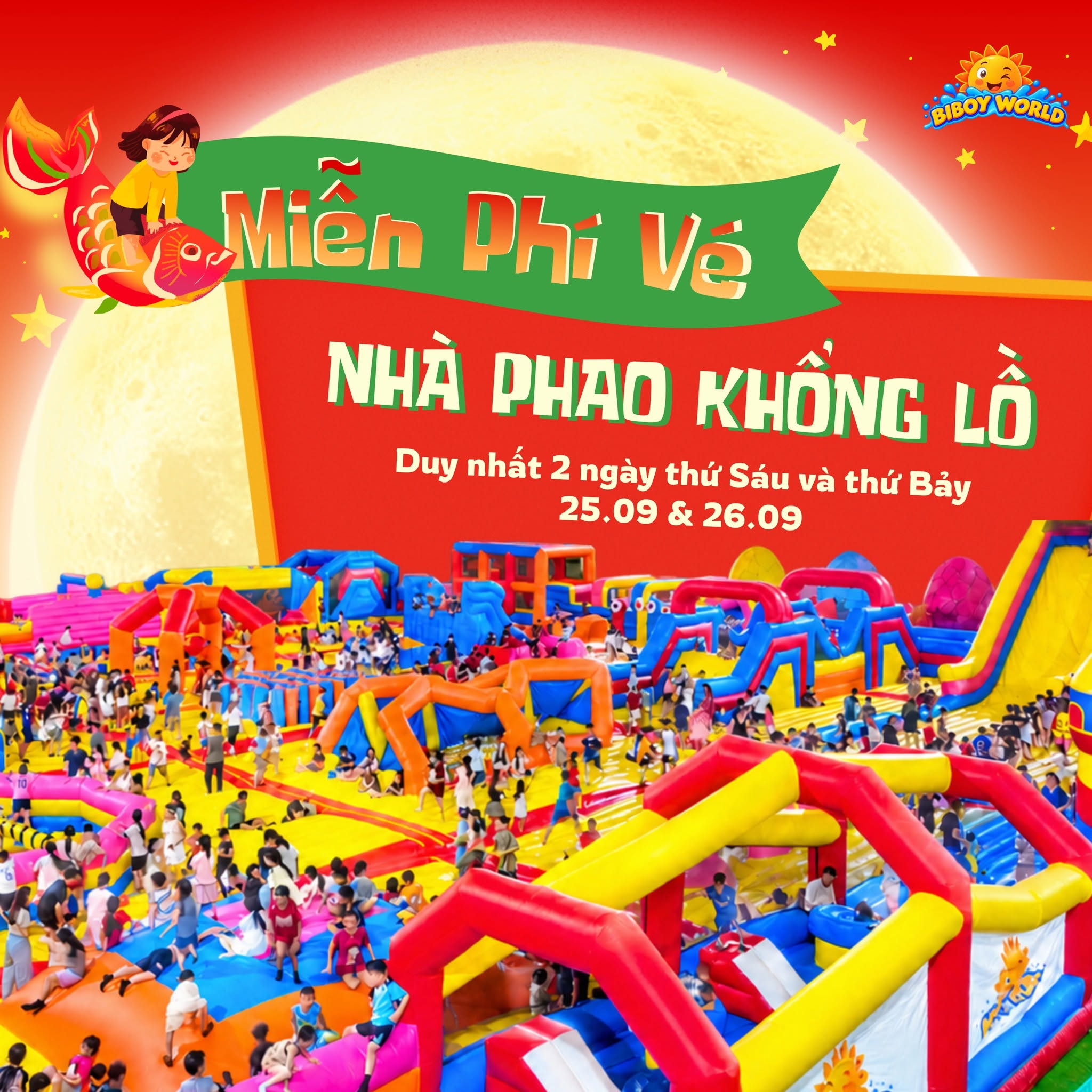 Miễn phí vé khu vui chơi cho các bé