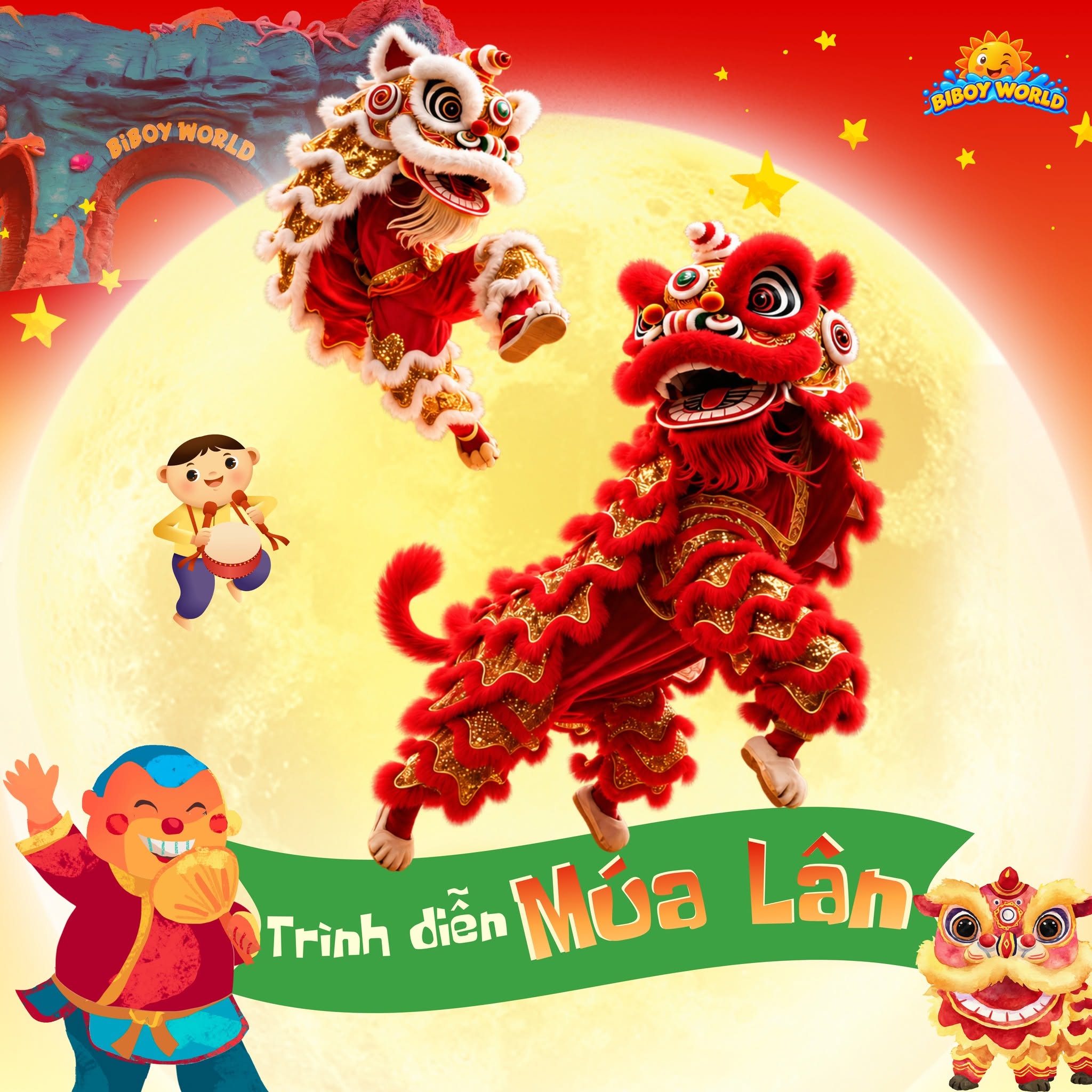 Trình diễn múa lân tại sự kiện