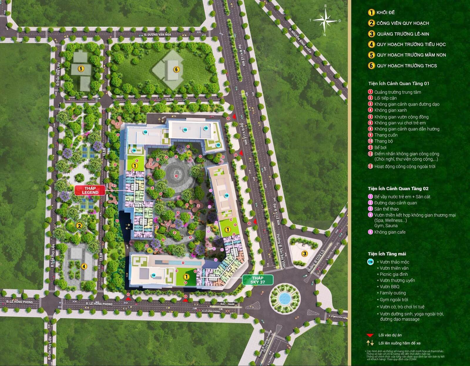 Tổng mặt bằng tổ hợp 5 tòa căn hộ hạng sang tại trung tâm thành Vinh